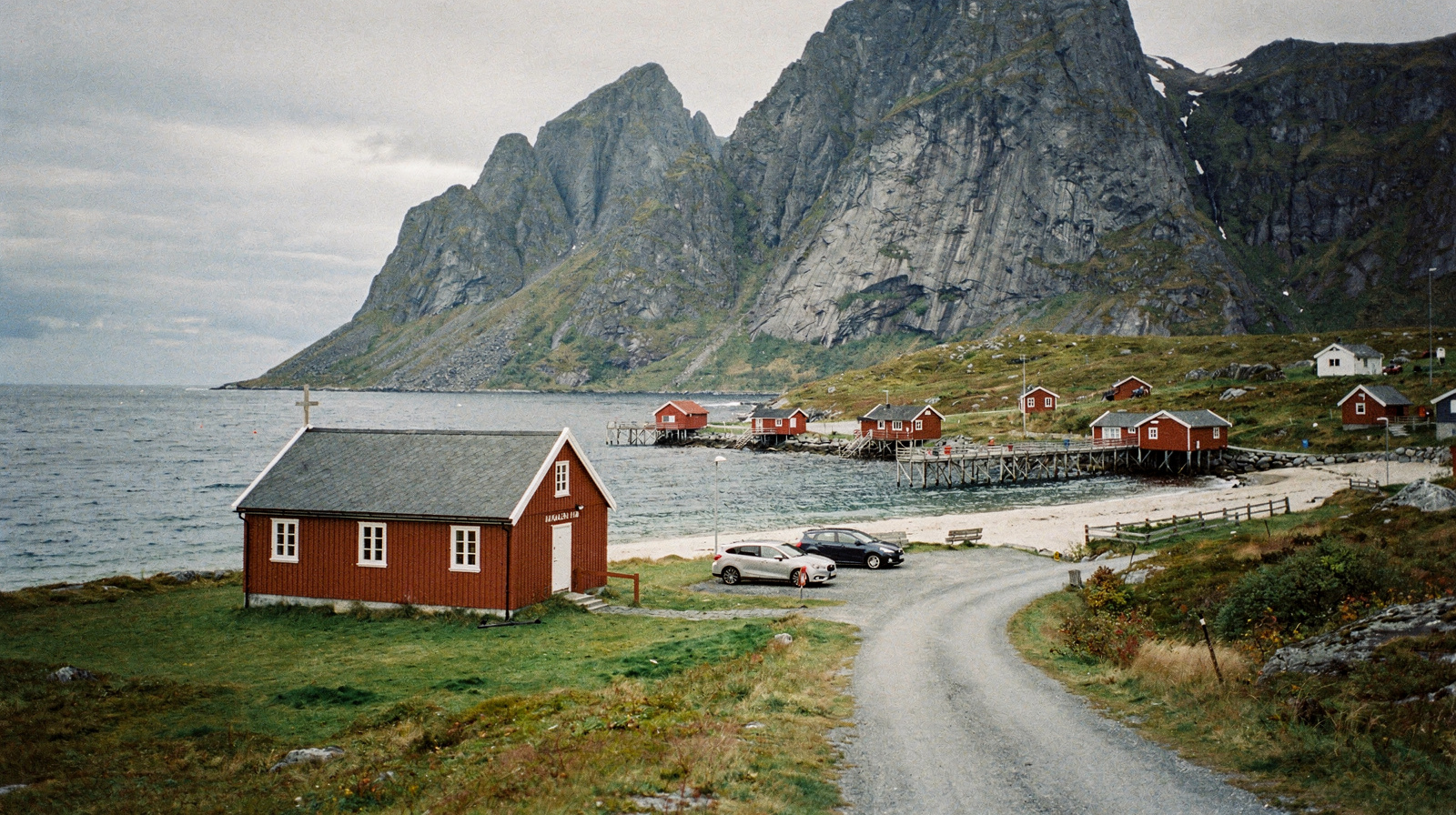 Flakstad: The Red Church, the Bay, and the Coast Road North