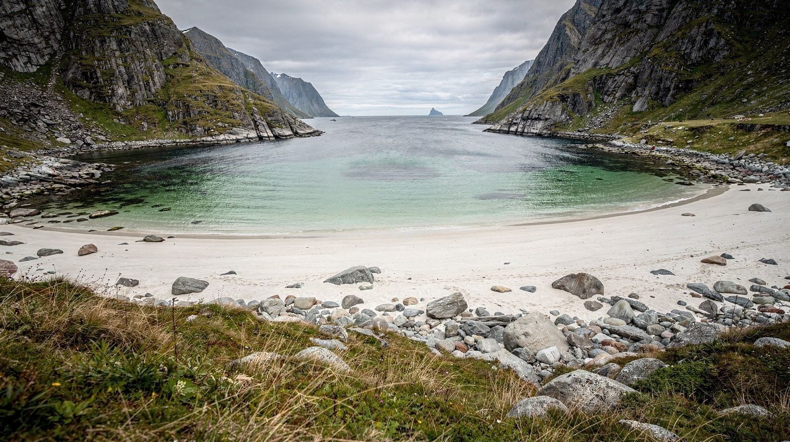 Haukland Beach: Pale Sand and Turquoise Water on Vestvågøya