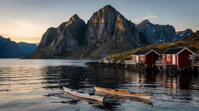 Kayaking Reinefjord: A Different View of the Same Mountains